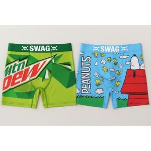 SWAG Boxer Briefs Men's Small Peanuts Mountain‎ Dew New